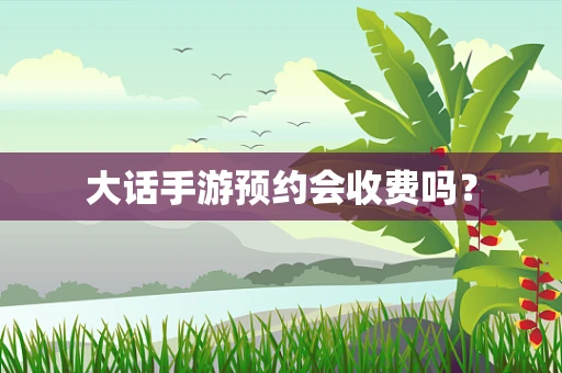 大话手游预约会收费吗？