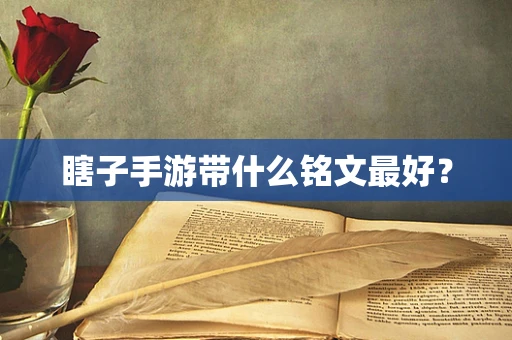 瞎子手游带什么铭文最好？