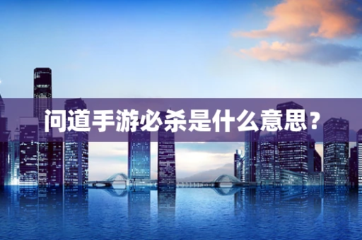 问道手游必杀是什么意思？