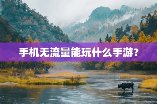 手机无流量能玩什么手游？